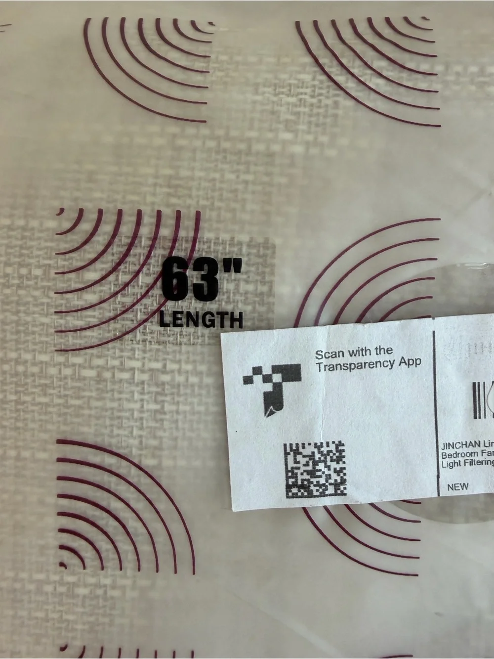 jinchan Taupe Linen Textured Curtains 63 Inch Length x 38 W - 2 Panels ITEM2699